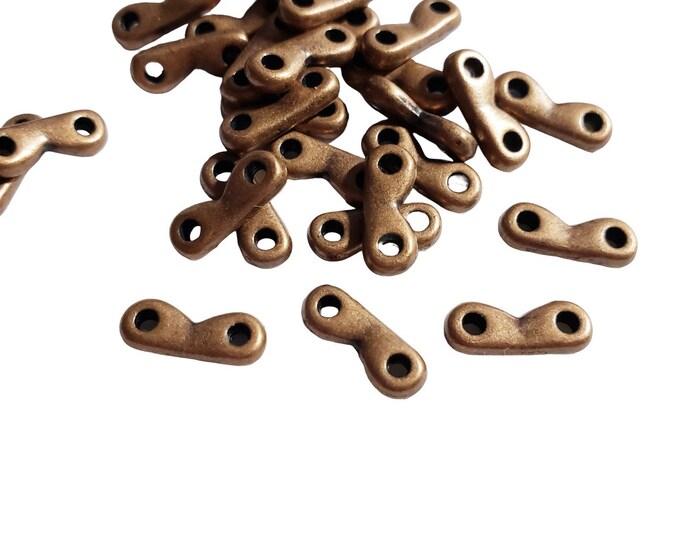 50pc 12mm antique copper finish metal bead, connectors-1353o