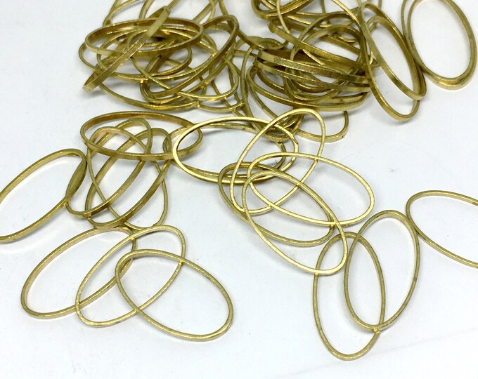 100pc 16x8mm oval metal iron connector/links-4586x2