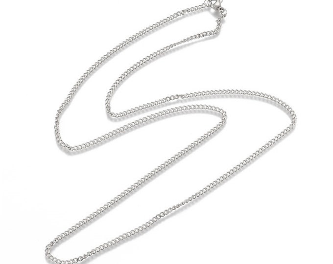 Wholesale 10 pc of  23.4" stainless steel twisted link necklaces -FM15