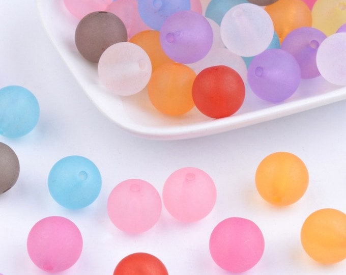 Mix Color Transparent Round Acrylic Ball Beads-pls pick a size