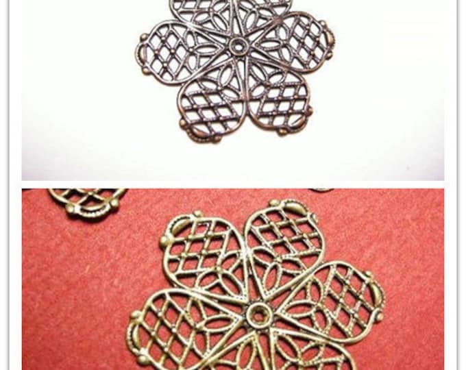 10pc 26mm antique finish filigree wraps-pls pick a color