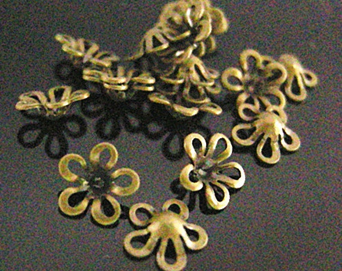 100pc 6.5mm antique bronze finish bead covers no hole-7575