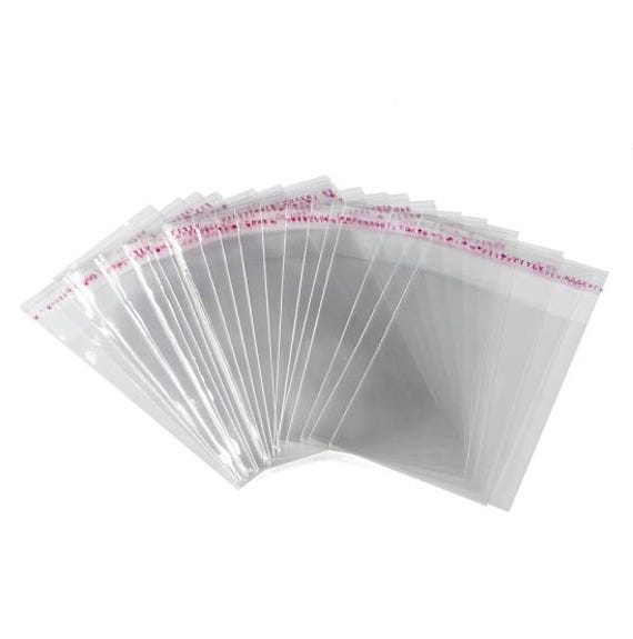 200 Clear Self Adhesive Seal Plastic Bags, cellophane bags-pls pick a size