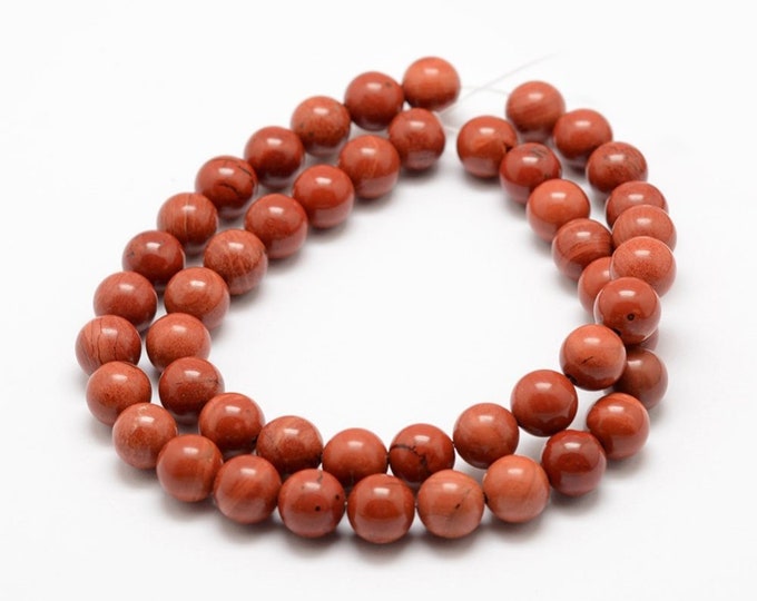 15 inch strand Round Red Jasper Beads-pls pick a size