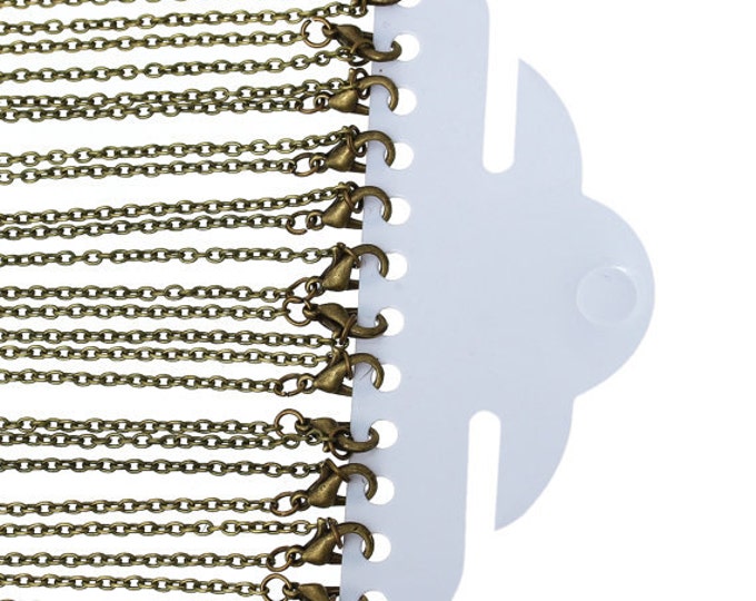 Wholesale 12 of 24 inch antique bronze necklace chain-7394B