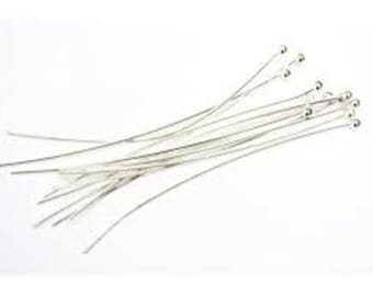300pc 60mm long gauge 25 silver finish round head pin-r30043
