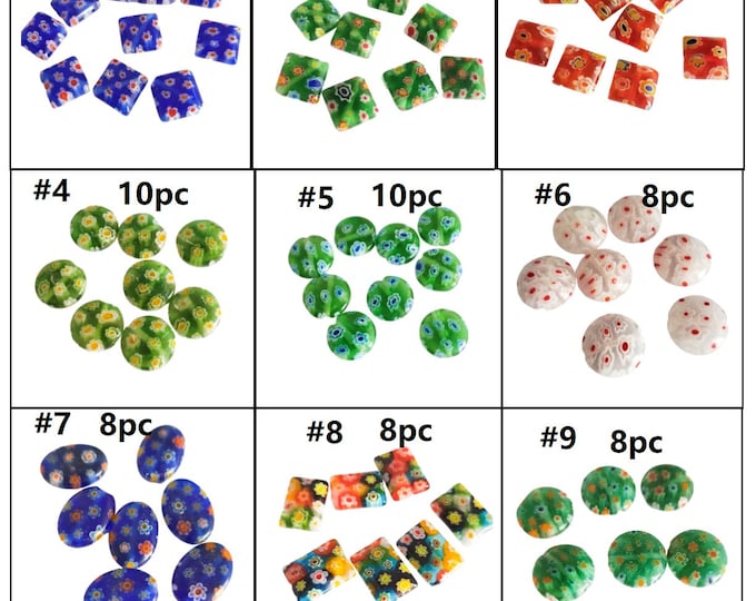 Millefiori handmade glass beads-pls pick a style