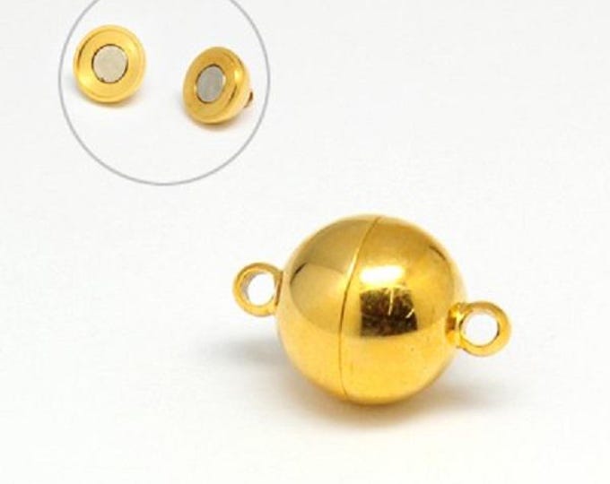 1 pc Stainless Steel Magnetic Clasp in gold finish- 21X14mm
