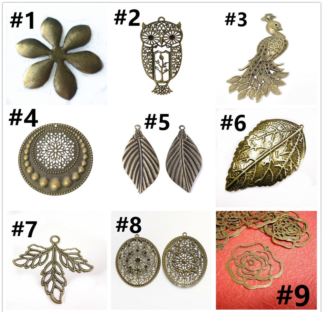 Antique Bronze Finish Metal Iron Pendants pls Pick a Style Etsy