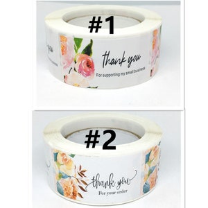 1 roll of 250pcs "Thank You For Supporting My Small Business" stickers 4.5x2.5cm -pls pick a pattern