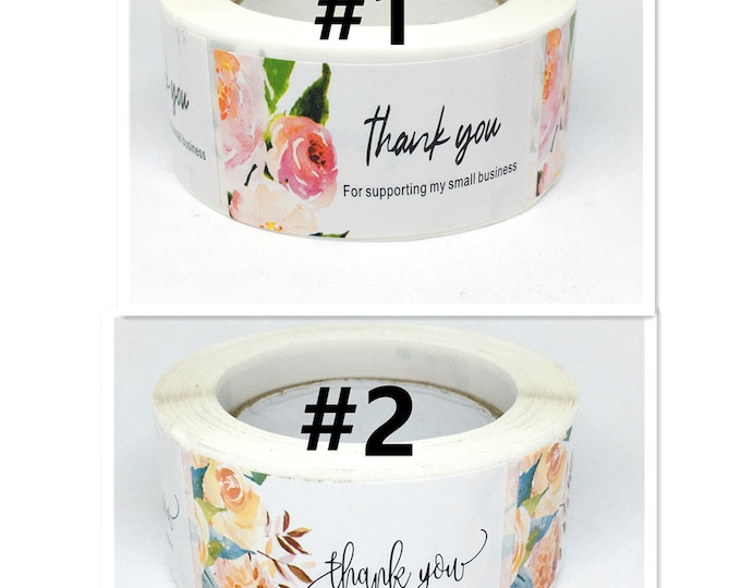 1 roll of 250pcs "Thank You For Supporting My Small Business" stickers 4.5x2.5cm -pls pick a pattern