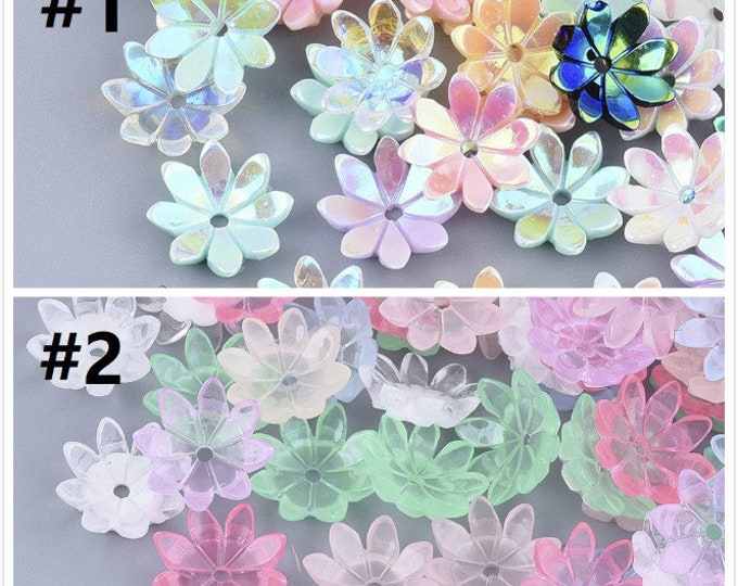 24pc 9mm mix color resin made  bead caps-pls pick a color