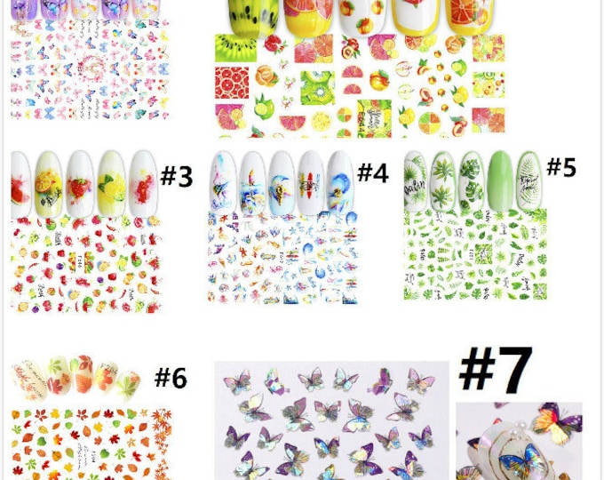 2 Sheets of Self-adhesive Nail Art Stickers TIN69-Please  pick a pattern