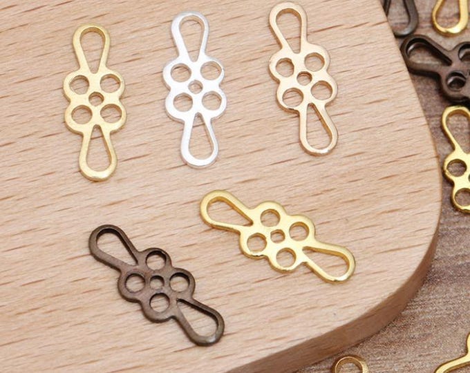 30pcs Brass Made Connector 15x5mm Jewelry Findings-pls pick a color