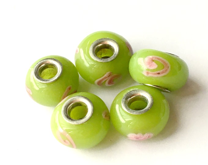 6pc 13x10mm  European lampwork glass beads-7019