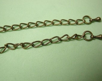 6 pcs of antique bronze finish extension chains-1468