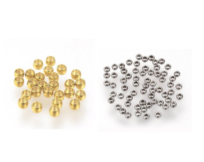 Chic Stainless Steel Spacer Beads - Tiny Rondelle Design (1.5mm) - Pick Your Perfect Shade!