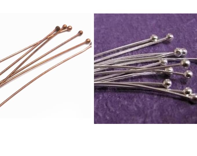 100pc 18mm gauge 24 brass made round head pin-pls pick a color
