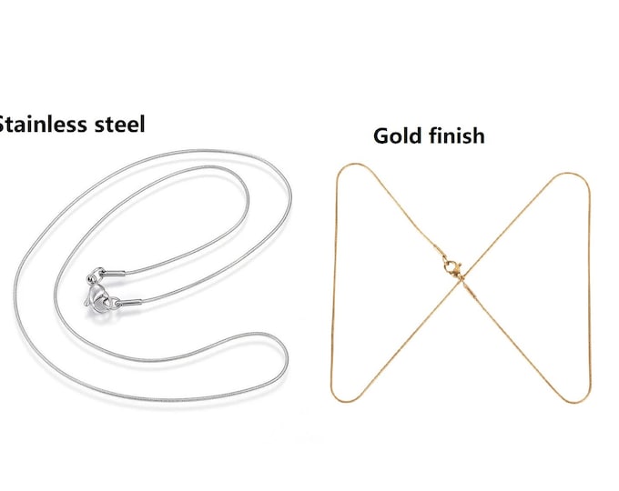 Wholesale 10 pc of 17.7 inches stainless steel snake necklaces 0.9mm thickness -pls pick a color
