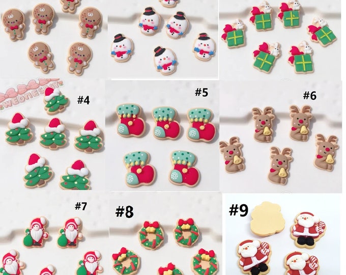 5pc Christmas theme resin cabochons -pls pick a style