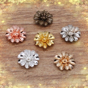 10pc 14x5mm brass made flower settings-pls pick a color