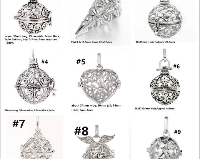 2pc platinum look metal prayer box pendant-pls pick a style