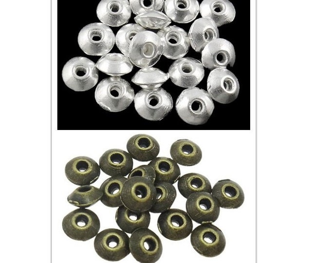 100pc 5mm  metal  beads/spacers-pls pick a color