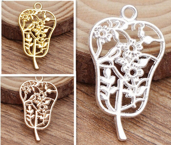 4pc 29x17mm meal alloy Palm-leaf Fan pendants -Pls pick a color