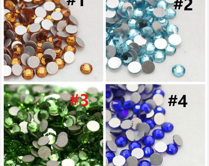 Wholesale 1440pcs  High Quality Flatback Rhinestone SS6-pls pick a color