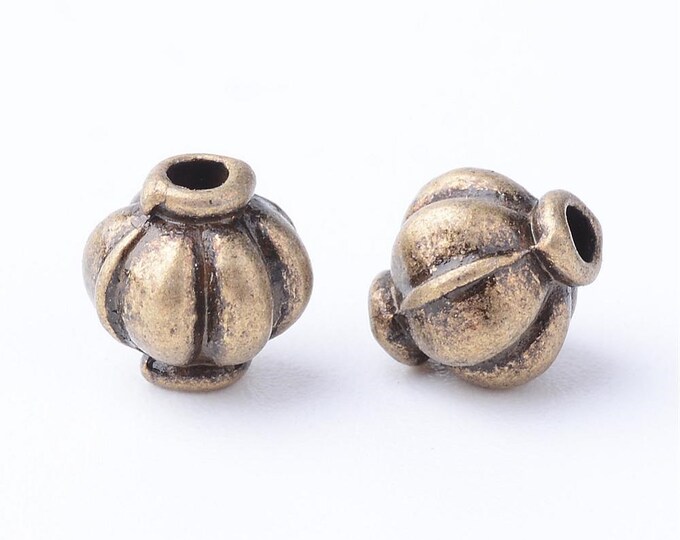 50pc  antique bronze finish metal spacer/ beads 4mm-904