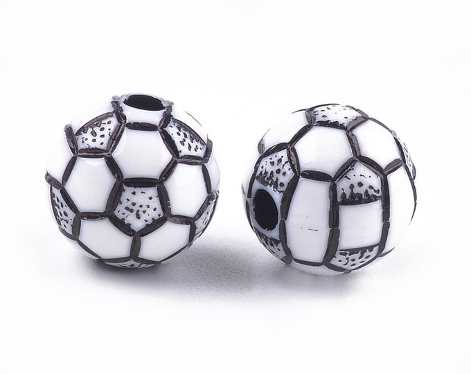 Acrylic made soccer ball beads-pls pick a size