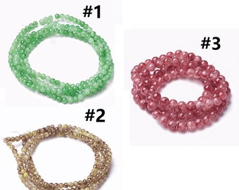 1 strand 4mm 31" Spray Painted Glass Beads Round Shape (100pcs)- pls pick a color