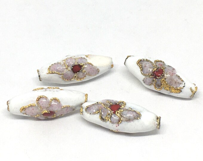4pc 20x8mm oval shape handmade  Cloisonne Beads-TAB24