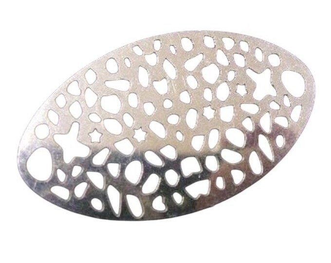 4pc Brass Made Computer Laser Die Cut Oval pendanst-4482x2