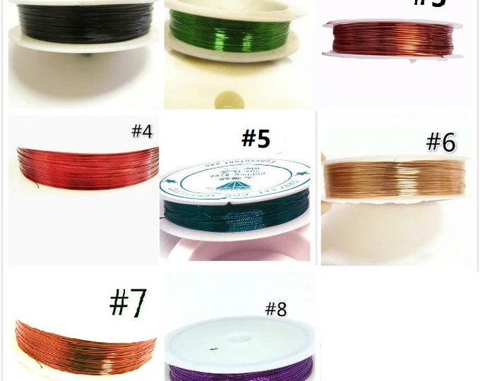 1 roll 6 meters COPPER wire 0.6mm -pls pick a color