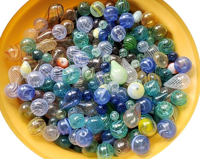 200pcs Assorted Defective Blown Glass Beads - Bargain Price!