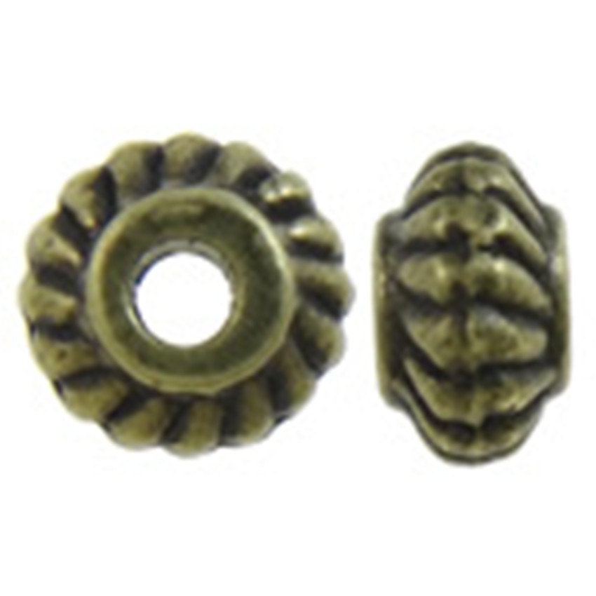 50pc 6mm antique bronze metal spacer/beads-8995h 