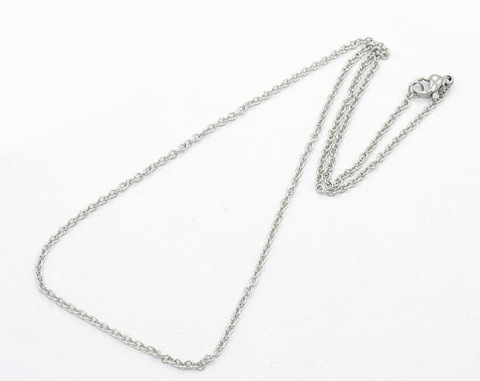 Wholesale 10 pc stainless steel cable chain(2.5x2mm) oval link necklaces-pls pick a length