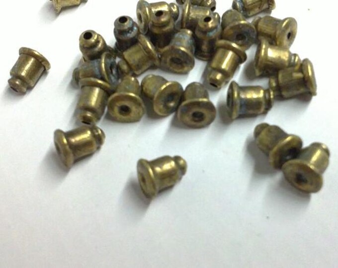 100pcs antique bronze Ear Stud stoppers-5144