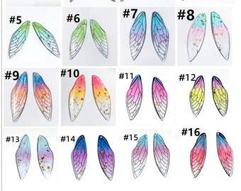 4pcs resin made insect wing charms (51x16mm) FJ147-pls pick a color