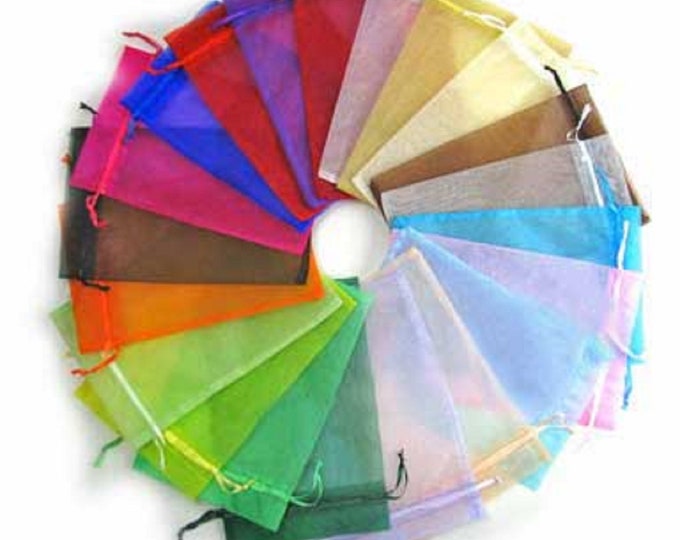 12 pcs  mix color organza bags-pls pick a size