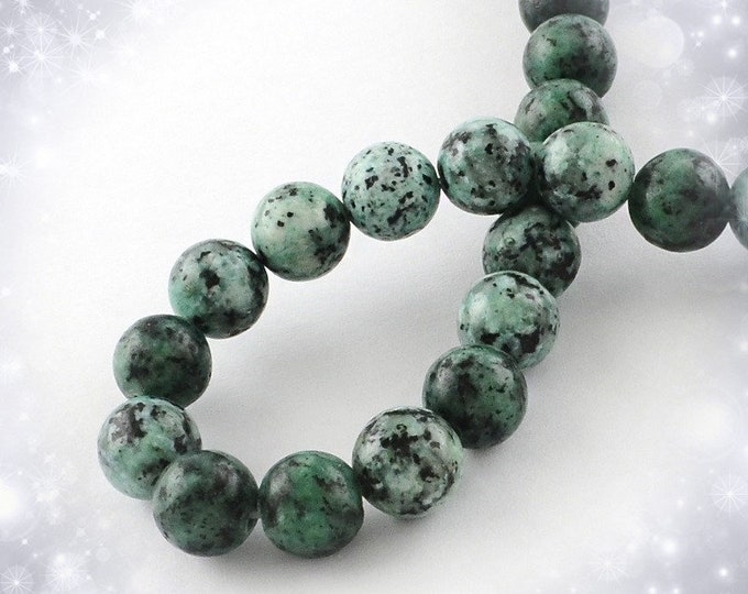 15 Inch Strand Of  Round Sesame Jasper Beads - pls pick a size