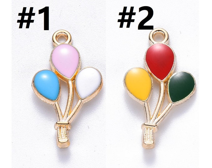 5pc 23x13mm balloon metal enamel  pendants-pls pick a color