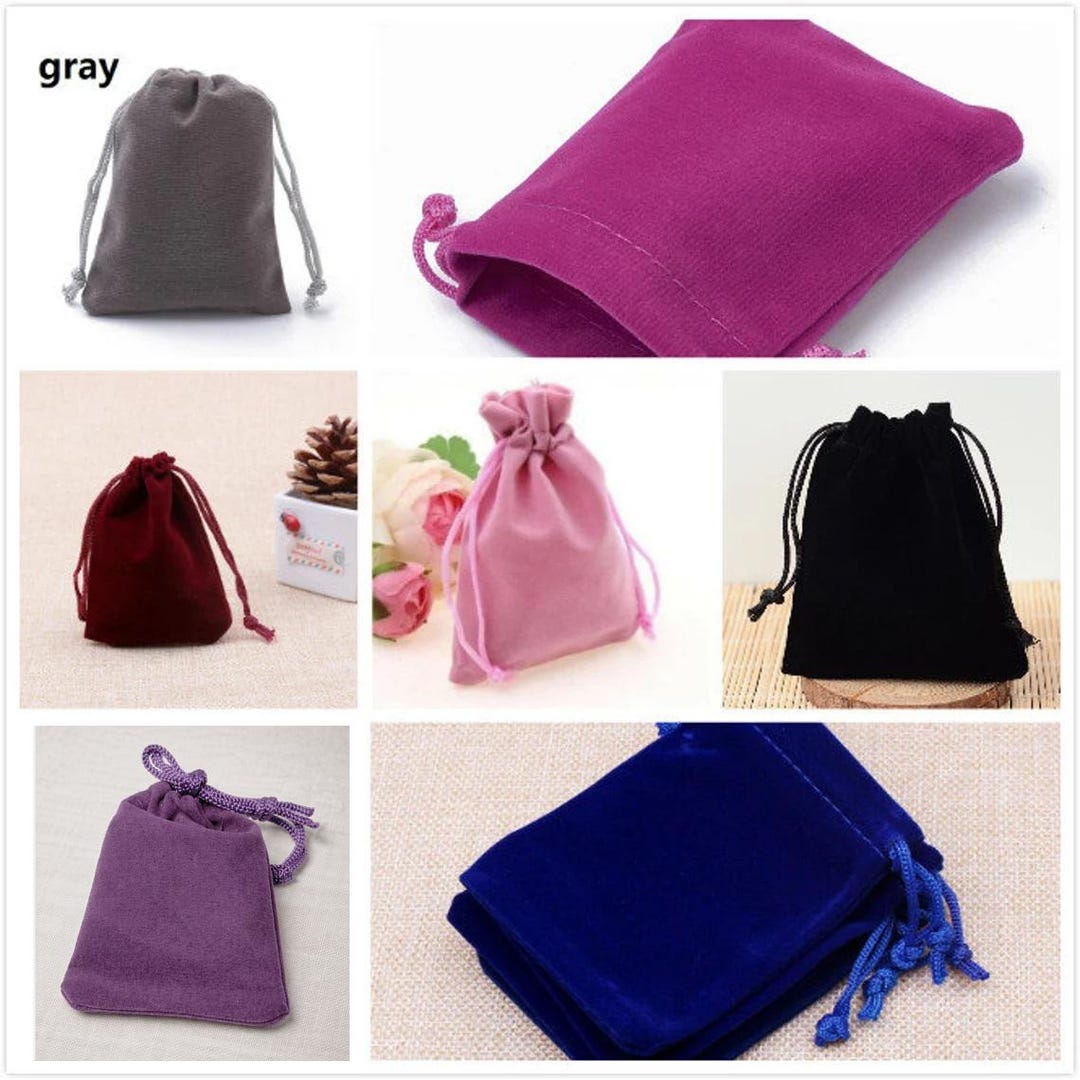 6 Pc 7x5cm Velvet Small Gift Bag Pouches-pls Pick a Color - Etsy