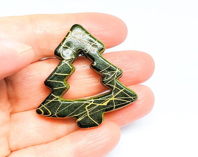 6pc fancy acrylic Christmas tree beads-pls pick a color