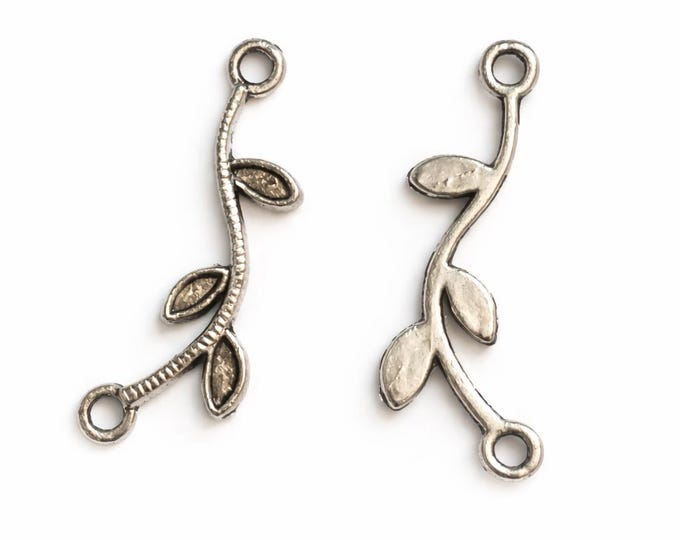 12pc 27x7mm antique silver finish metal bar links-9688