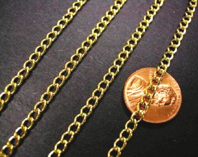 5 Feet (60 Inches) 5x3mm Gold Twisted Chain -Chain for Jewelry Making, DIY Necklace Chains