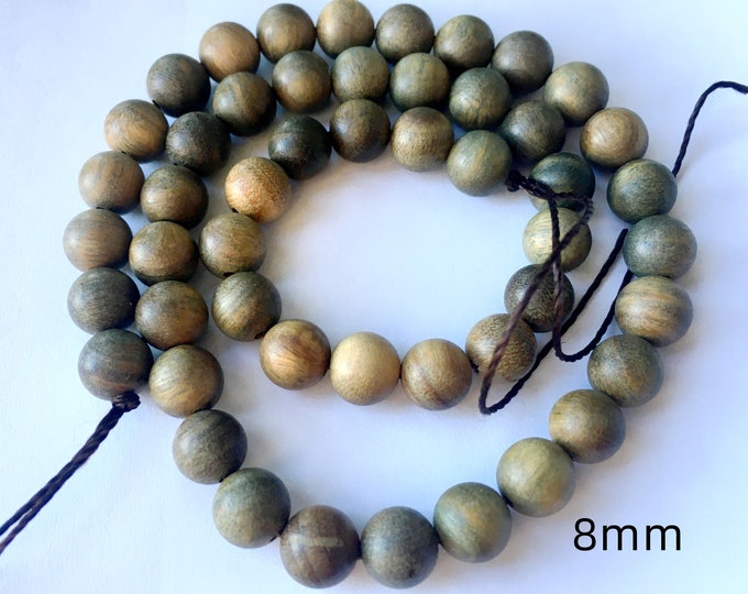 15 inch strand Round Sandalwood  Beads - pls pick a size