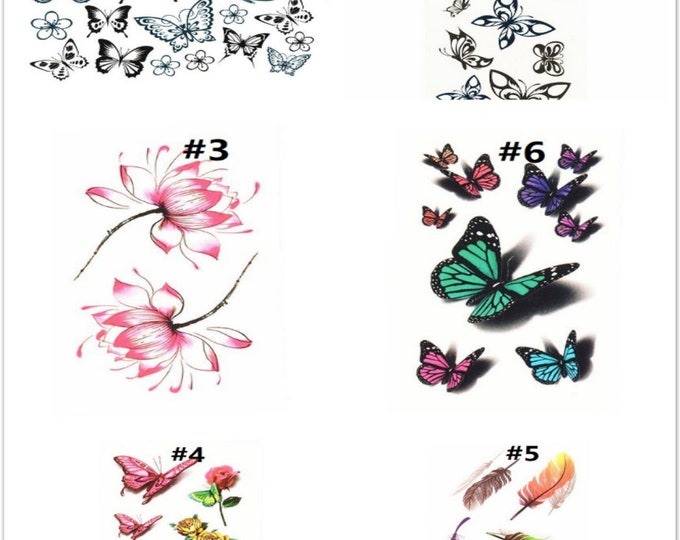 2pc  temporary tattoo sticker-pls pick a style