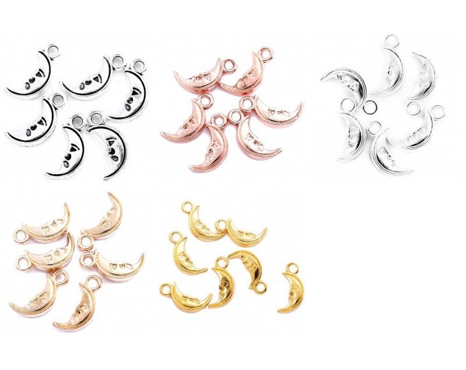 15pc 14x7mm Pendants Moon Shape-G27-Pls pick a color